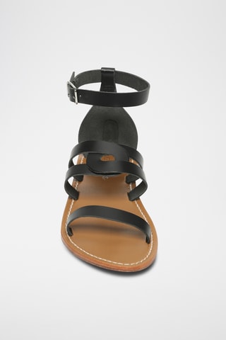 Spartiates en cuir Gia - Noir
