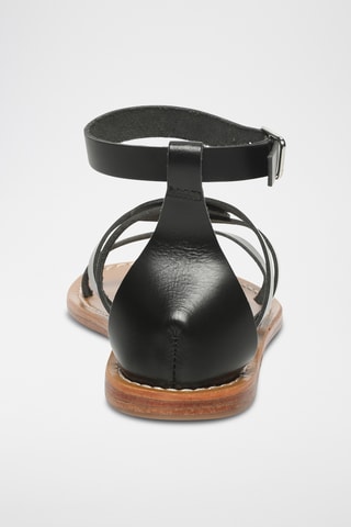 Spartiates en cuir Gia - Noir