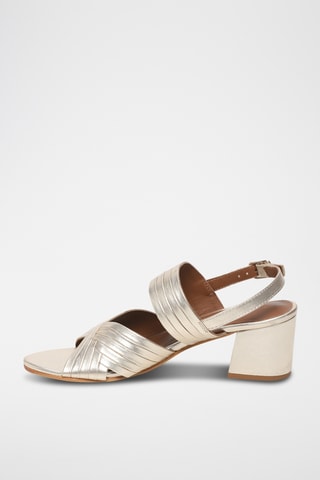 Sandales à talons en cuir Elowen - Gris