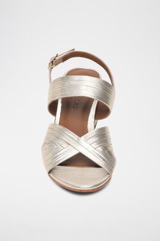 Sandales à talons en cuir Elowen - Gris