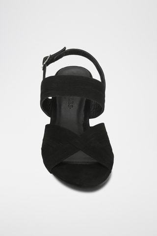 Sandales à talons en cuir suédé Elowen - Noir