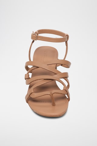 Sandales à talons en cuir Olivia - Camel