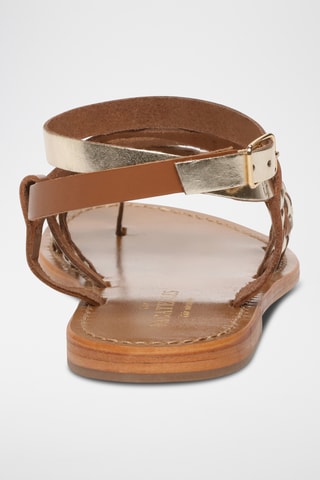 Spartiates en cuir Mabel - Doré