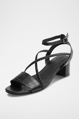 Sandales à talons en cuir Doli - Noir
