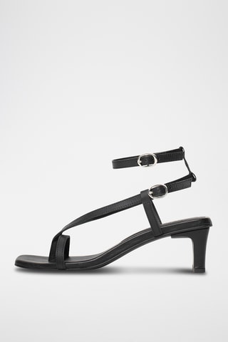 Sandales à talons en cuir Kahsha - Noir