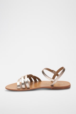 Sandales en cuir nappa Lydia - Doré