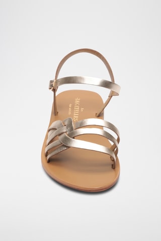 Sandales en cuir nappa Lydia - Doré