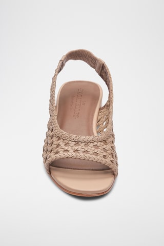 Sandales à talons en cuir de mouton Hateya - Beige
