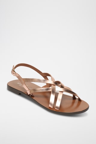 Sandales en cuir Athena - Doré rose