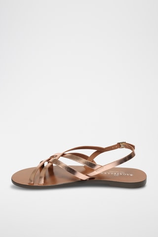 Sandales en cuir Athena - Doré rose