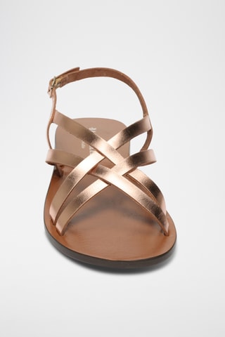 Sandales en cuir Athena - Doré rose