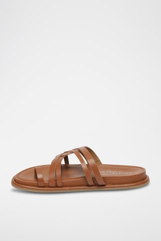 Sandales en cuir Crema - Camel