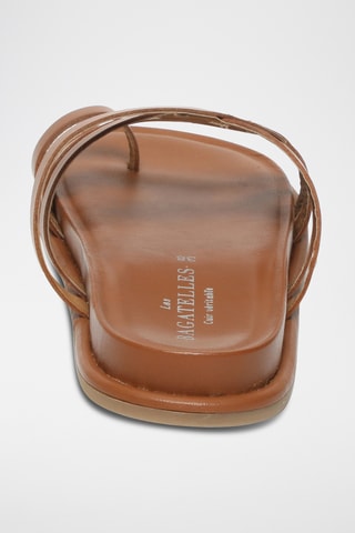 Sandales en cuir Crema - Camel
