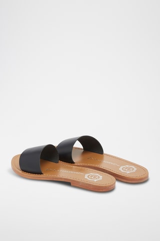 Mules en cuir York - Noir
