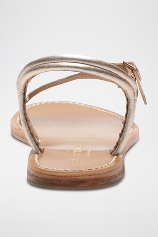 Sandales en cuir nappa Alaia - Doré