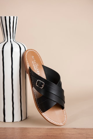 Mules en cuir Giuliana - Noir