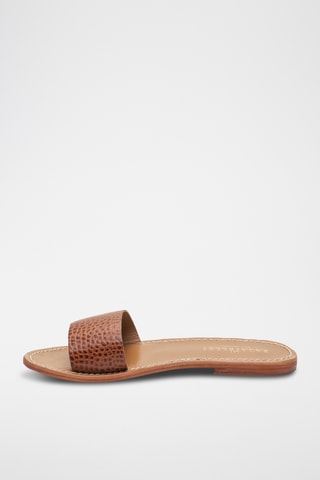 Mules York en cuir de chèvre - Camel