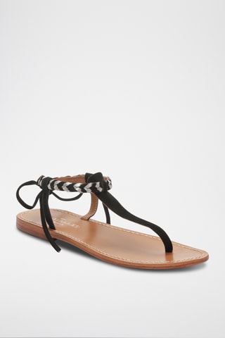 Sandales en nubuck Smith - Noir et argenté