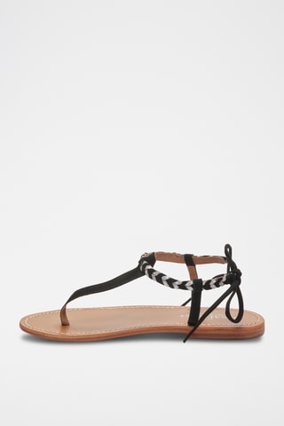 Sandales en nubuck Smith - Noir et argenté