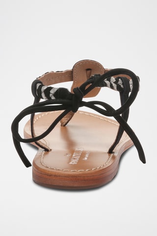 Sandales en nubuck Smith - Noir et argenté