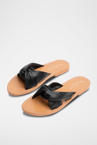 Mules en cuir Kitti - Noir