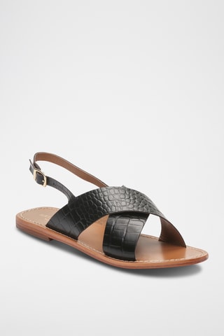 Sandales en cuir Sibella - Noir et vert