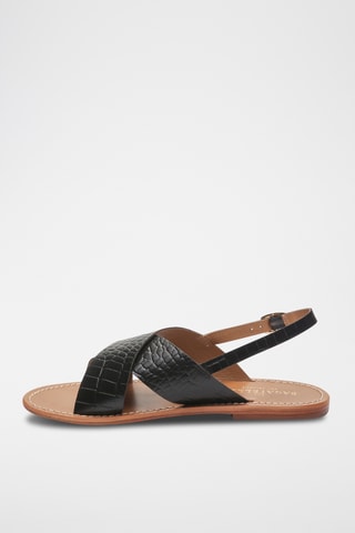 Sandales en cuir Sibella - Noir et vert