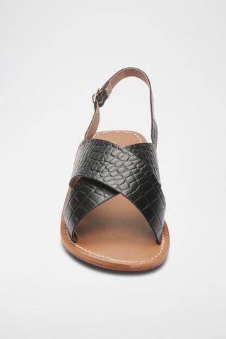 Sandales en cuir Sibella - Noir et vert