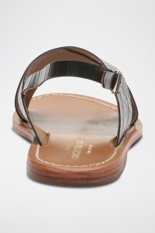 Sandales en cuir Sibella - Noir et vert