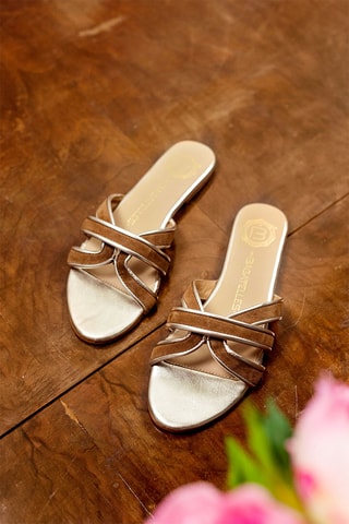 Mules en cuir Myrtice - Argenté