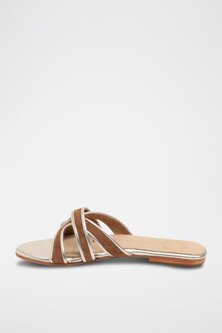 Mules en cuir Myrtice - Argenté