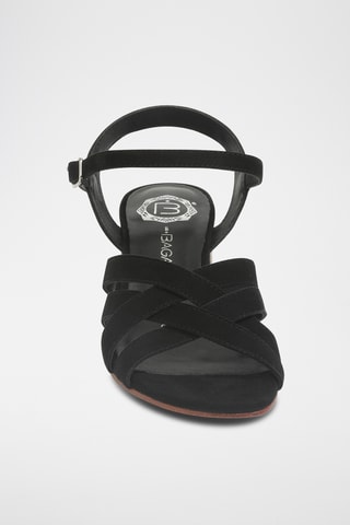 Sandales à talons en nubuck Uma - Noir