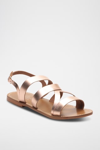 Sandales en cuir Jade - Doré rose