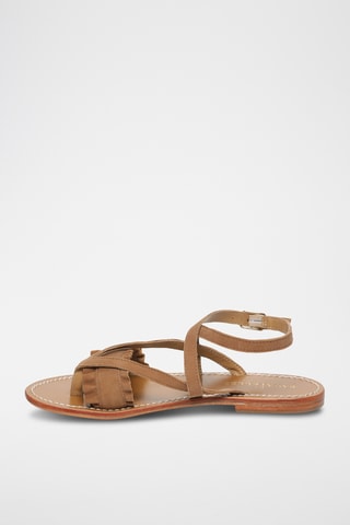 Sandales en cuir de chèvre nubuck Strevi - Camel
