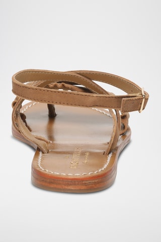 Sandales en cuir de chèvre nubuck Strevi - Camel