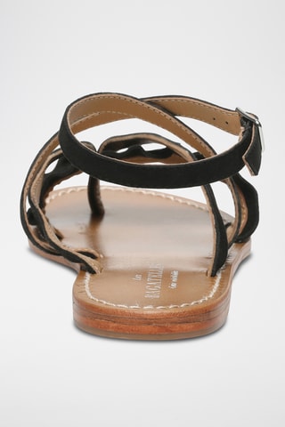 Sandales en cuir de chèvre nubuck Strevi - Noir