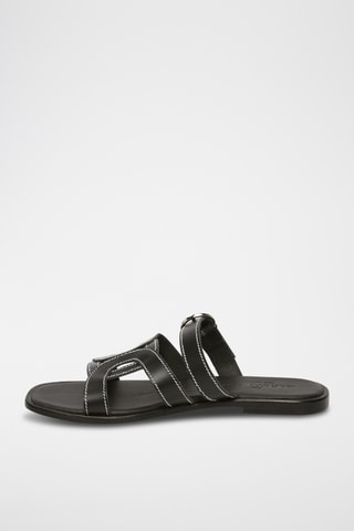Mules en cuir Rocio - Noir