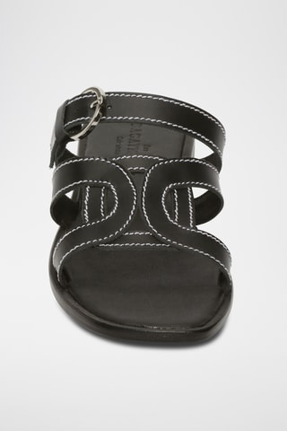 Mules en cuir Rocio - Noir