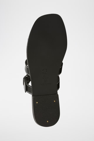 Mules en cuir Rocio - Noir