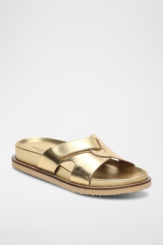Mules en cuir Manuela - Doré