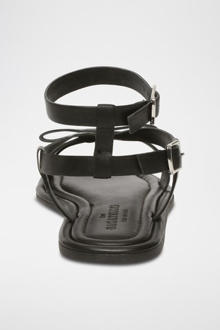 Sandales en cuir de mouton nappa Azahar - Noir