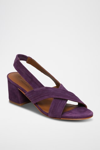 Sandales à talons en nubuck Isi - Violet