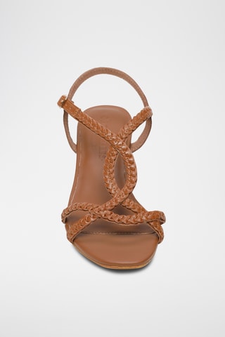 Sandales à talons en cuir Davia - Camel