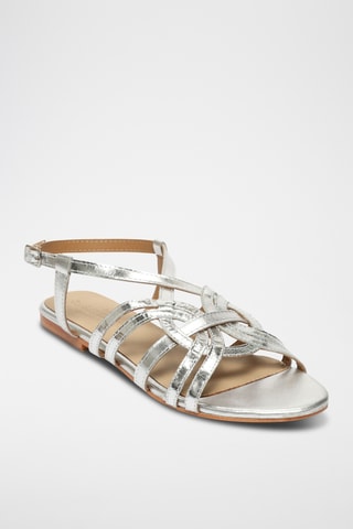 Sandales en cuir de chèvre Mindy - Argenté