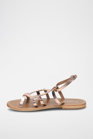 Sandales en cuir Advaita - Rose et doré