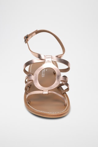 Sandales en cuir Advaita - Rose et doré
