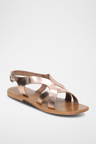 Sandales en cuir Akhila - Rose et doré