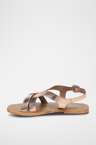 Sandales en cuir Akhila - Rose et doré