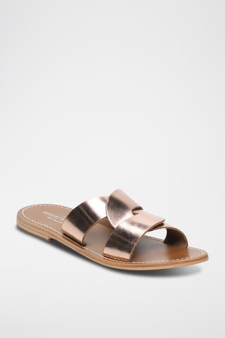 Mules en cuir Aditri - Doré rose