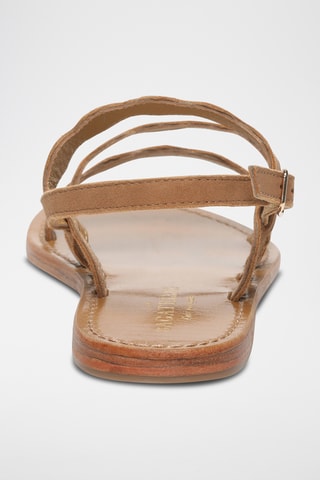 Sandales en cuir de chèvre nubuck Mirandola - Camel